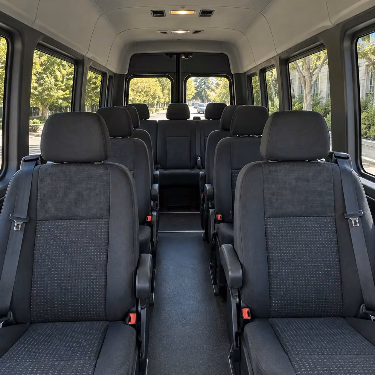 sprinter van with driver inside